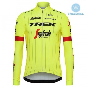 Maillot vélo 2018 Trek-Segafredo Hiver Thermal Fleece N002
